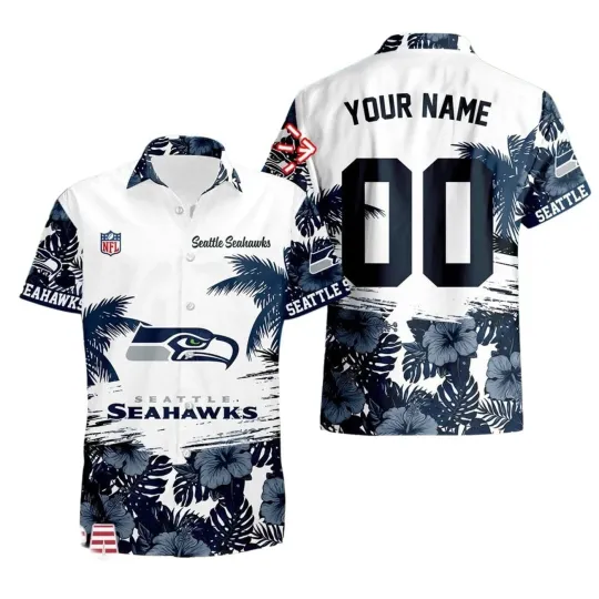 Discover Seattle Football Team Seahawkss Hawaiian Button Down Shirt