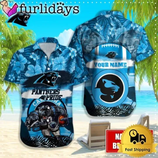 Discover Personalize Carolina Football Team Pantherss Hawaiian Shirt