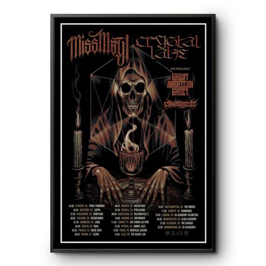 Discover Miss May I and Crystal Lake Tour Poster February March 2026 Vertical Matte Poster