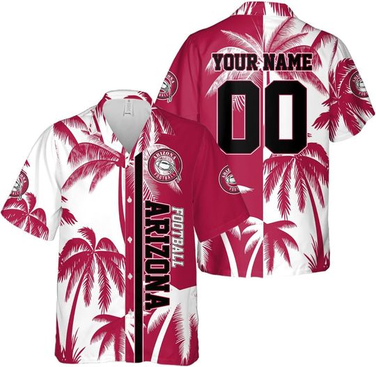 Discover Custom Arizonna Football Team Cardinals Hawaiian Shirts for Men, Gift for Fan