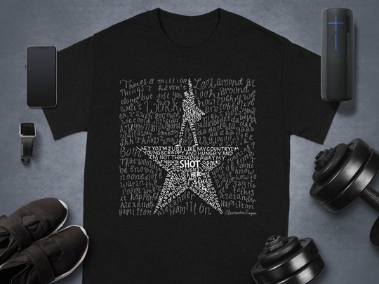 Discover Hamilton Lyrics Star T-Shirt, Broadway Musical Fan Gift, Theater Lover Tee, Gift For Him, Gift For Her, Trendy T Shirt