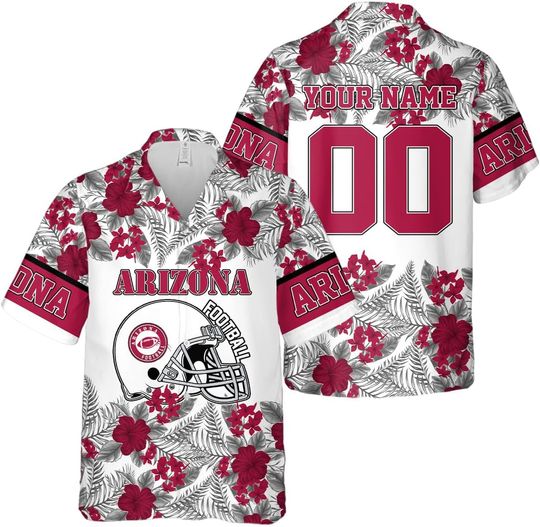 Discover Custom Arizonna Football Team Cardinals Hawaiian Shirts for Men, Gift for Fan