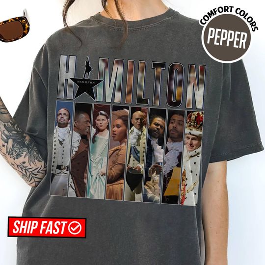 Discover Hamilton American Legacy Founding Father Musical Shirt, Broadway Icon Tribute Tee, Revolutionary Theater Character Inspired Tshirt