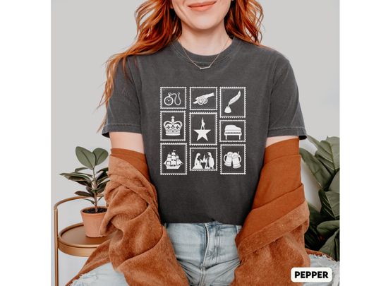 Discover Hamilton Shirt, Stamp Style Musical Theater Tee, Hamilton Gifts for Theatre Lovers, Gift for Broadway Fan, Broadway Musical Lover