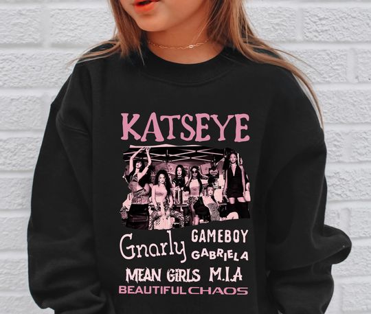 Discover Katseye The Beautiful Chaos Tour Kids Sweatshirt - Gifts for Teen Boy Kid Toddler & Youth T-Shirt - Kid Katseye Concert Crewneck