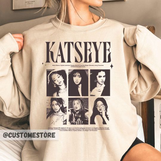 Vintage Graphic Sweatshirt Katseye Gnarly Kpop Fan Merch