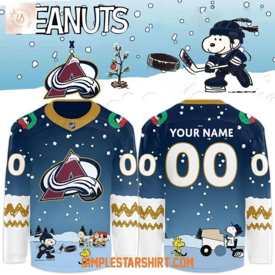Discover Custom Colorado Avalanche Peanuts Christmas 2025 Hockey Shirt Men's Fan Gear
