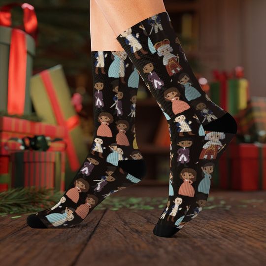 Hamilton Inspired Broadway Musical Sublimation Socks Theater Gift
