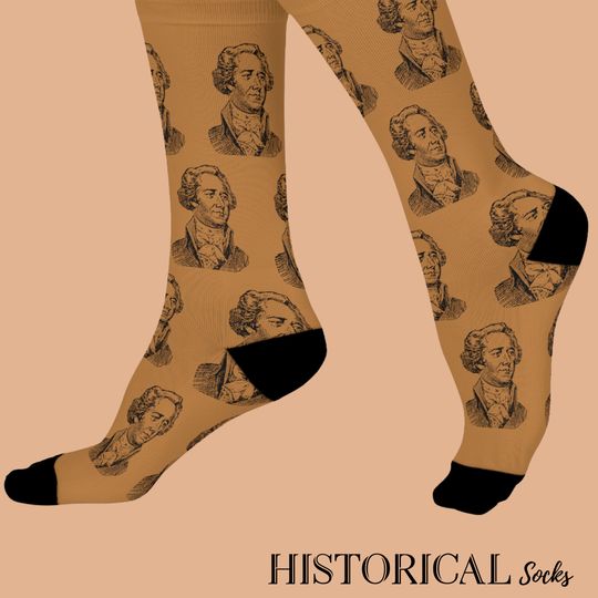 Alexander Hamilton Socks Constitution American History Socks Novelty Socks Brown Socks