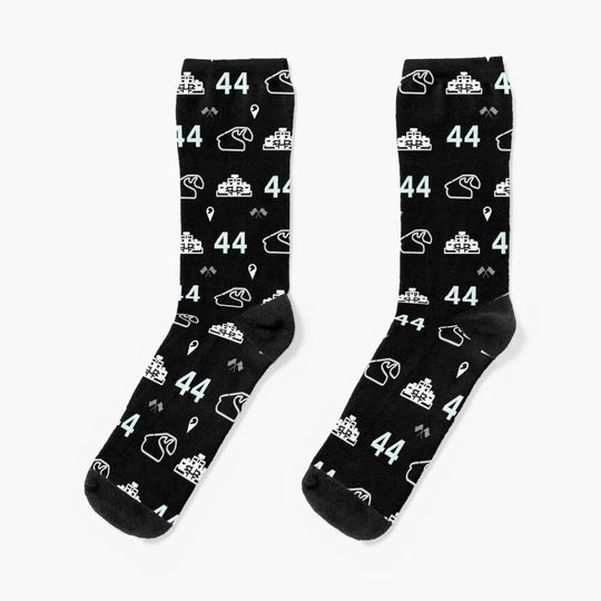 Discover Lewis Hamilton 44 Racing Pattern Socks