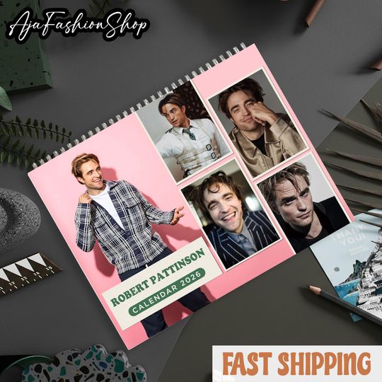 Robert Pattinson 2026 Calendar, New Year Wall Calendar, Robert Pattinson Fan Merch, Year Planner
