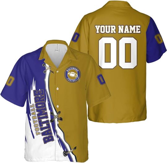 Discover Personalized Baltimore Football Team Ravens Hawaiian Shirts for Men, Gift for Fan