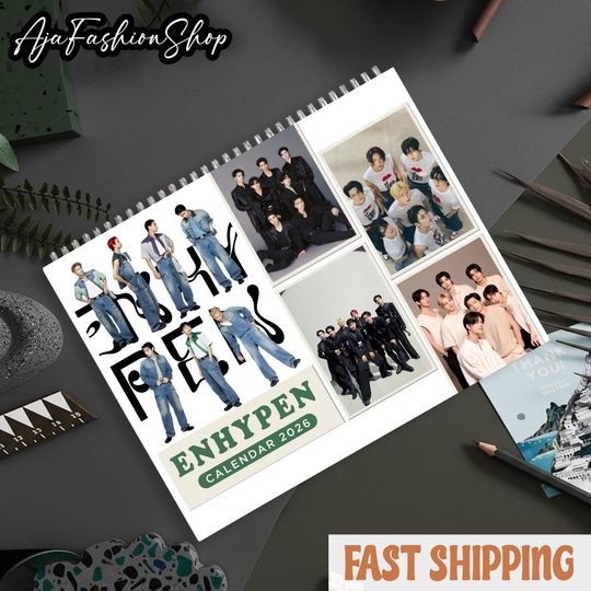 Discover K-Pop Boy Band Calendar 2026, Music Kpop Fan Gift, Jersey Shore Gift