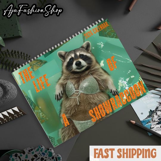 Discover The Life of Raccoon 2026 Calendar, Monthly Calendar, Adorable Gift for her