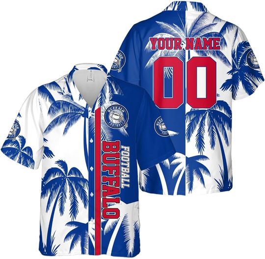 Personalized Buffalo Football Team Bills Hawaiian Shirts for Men, Gift for Fan