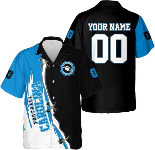 Discover Personalized Carolina Football Team Panthers Hawaiian Shirts for Men, Gift for Fan