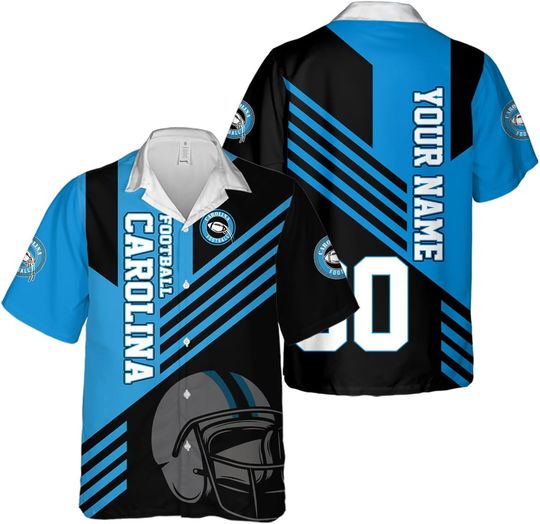 Discover Personalized Carolina Football Team Panthers Hawaiian Shirts for Men, Gift for Fan