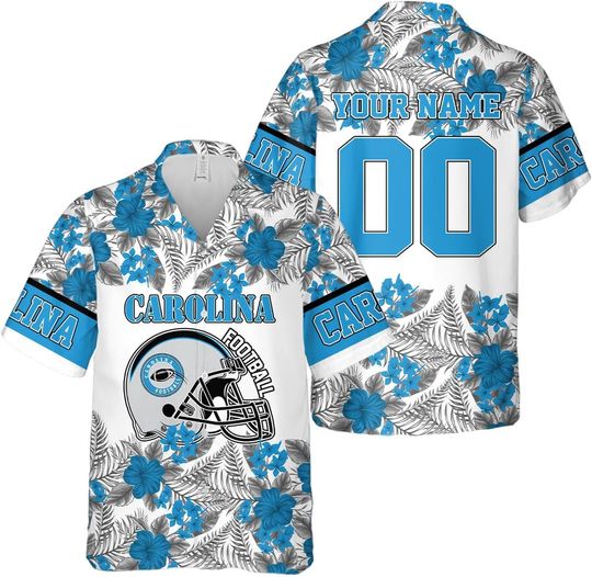 Discover Personalized Carolina Football Team Panthers Hawaiian Shirts for Men, Gift for Fan