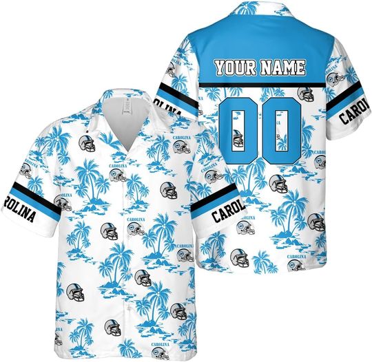 Discover Personalized Carolina Football Team Panthers Hawaiian Shirts for Men, Gift for Fan