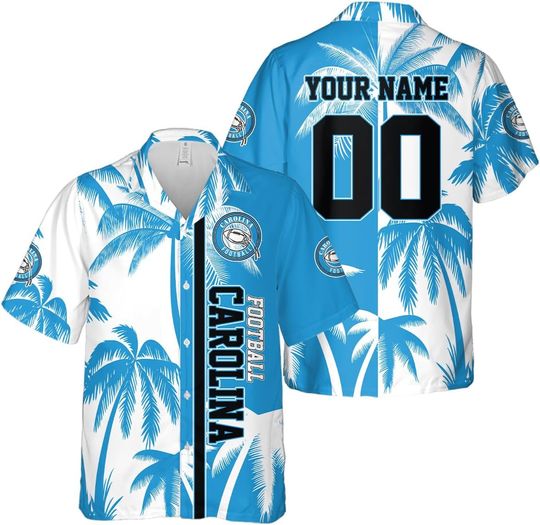 Discover Personalized Carolina Football Team Panthers Hawaiian Shirts for Men, Gift for Fan
