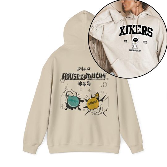 Discover Xikers House Of Tricky Double Sided Hoodie  Xikers 2025 World Tour Road to XY Enter the Gate Shirt