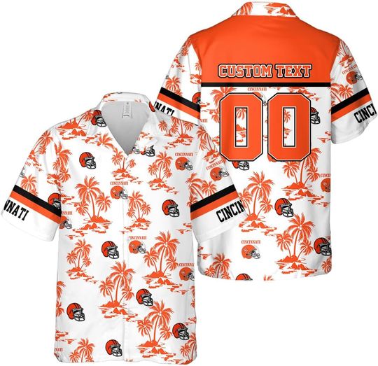 Discover Personalized Cincinnati Football Team Bengals Hawaiian Shirts for Men, Gift for Fan