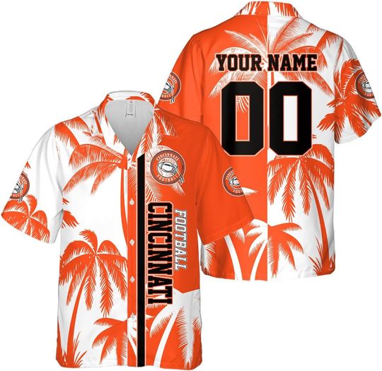 Discover Personalized Cincinnati Football Team Bengals Hawaiian Shirts for Men, Gift for Fan