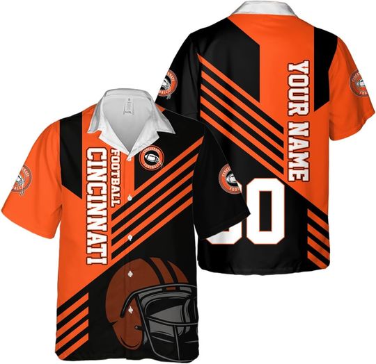 Discover Personalized Cincinnati Football Team Bengals Hawaiian Shirts for Men, Gift for Fan