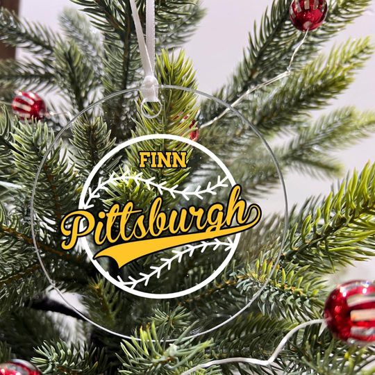 Discover Personalized Baseball Sport Team Acrylic Ornament - Pittsburgh Christmas Tree Decoration
