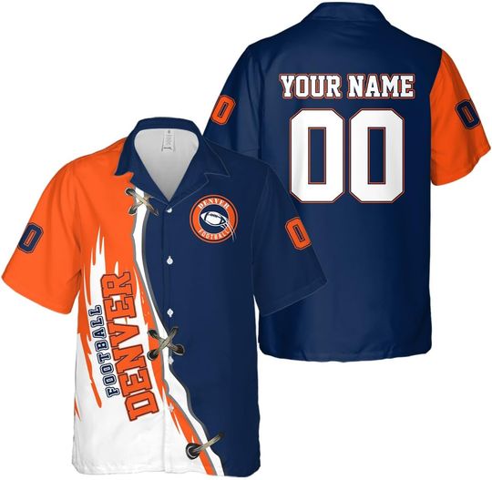 Discover Personalized Denver Football Team Broncos Hawaiian Shirts for Men, Gift for Fan