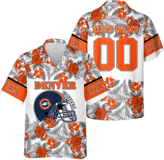 Discover Personalized Denver Football Team Broncos Hawaiian Shirts for Men, Gift for Fan