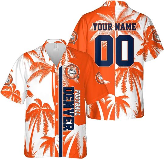 Discover Personalized Denver Football Team Broncos Hawaiian Shirts for Men, Gift for Fan
