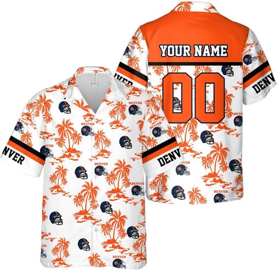 Discover Personalized Denver Football Team Broncos Hawaiian Shirts for Men, Gift for Fan
