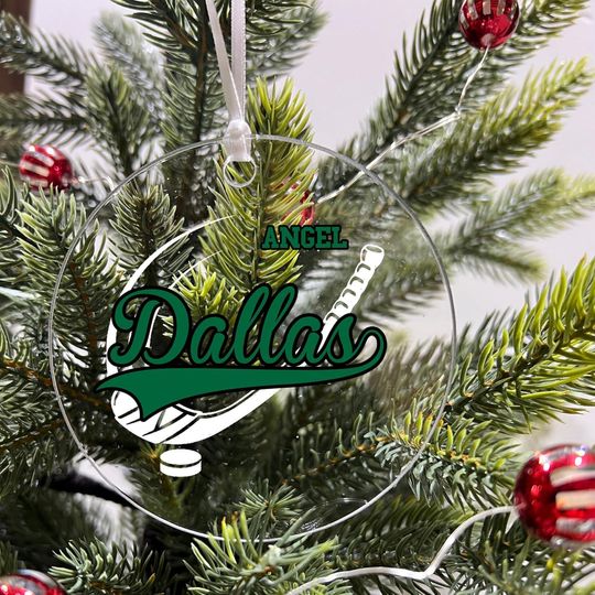 Discover Personalized Acrylic Hockey Ornament - Dallas Team Christmas Keepsake  Holiday Tree Decoration