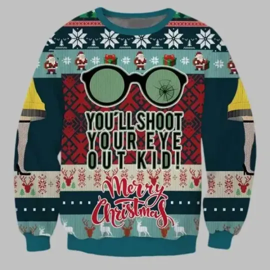 Discover You Will Shoot Your Eye Out Kid Ugly Christmas Sweater