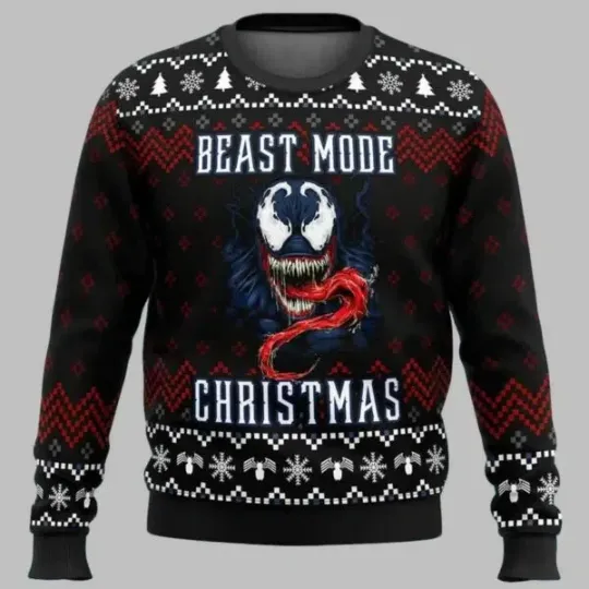 Venom Beast Mode Christmas Ugly Christmas Sweater