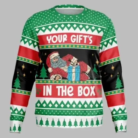 Discover Your Gift8217s in the box Ugly Christmas Sweater