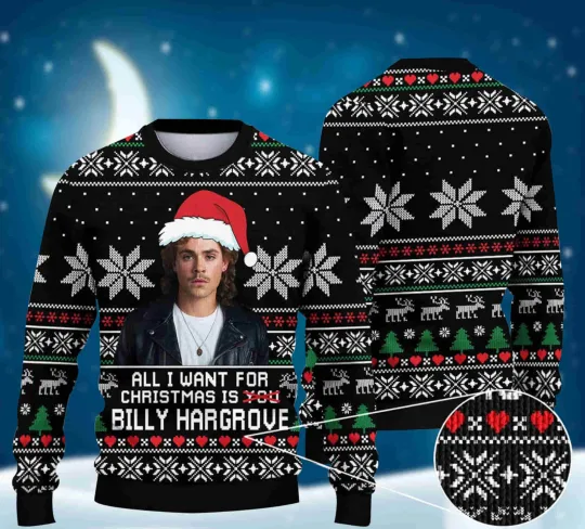 Discover All I Want For Christmas Is Billy Hargrove Christmas Sweater