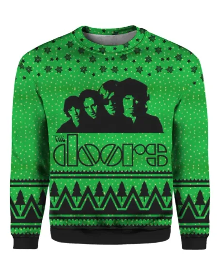 Discover The Doors Band 3D Print Ugly Christmas Sweater