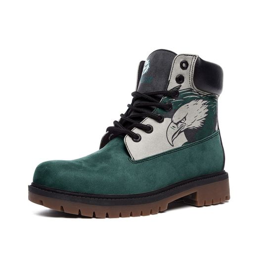 Philadelphia Eagles Inspired Leather Casual Boots