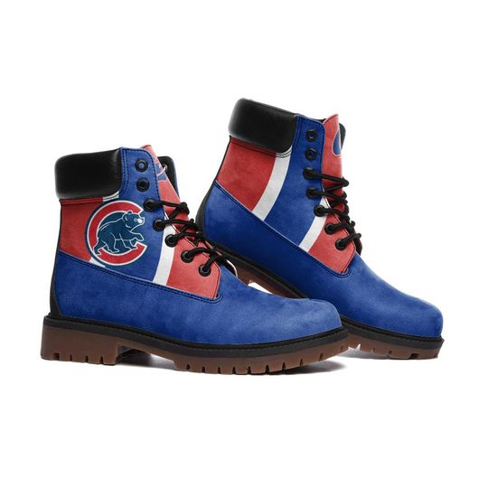 Chicago Cubs Leather Casual Boots