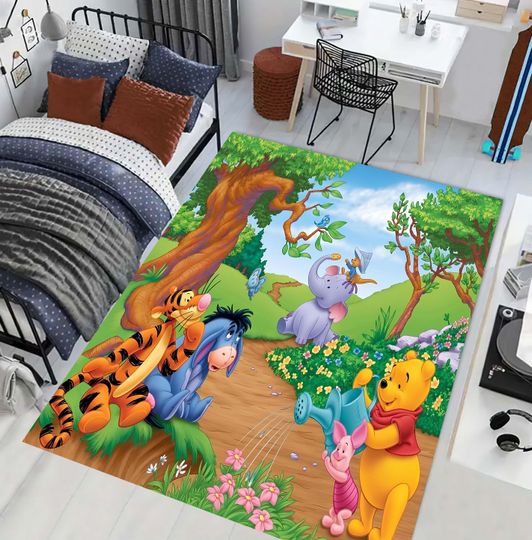 Winnie the Pooh Kids Rug for Nursery and Kids Room