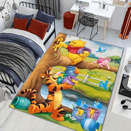 Winnie the Pooh Kids Room Rug Nursery Rug for Home & Living