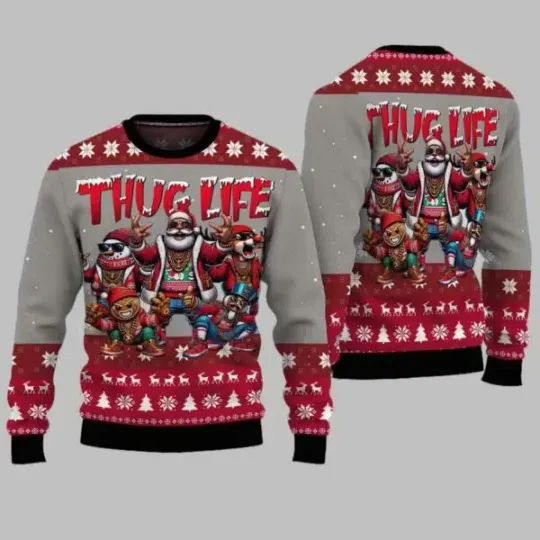 Discover THUGLIFE Ugly Christmas Sweater