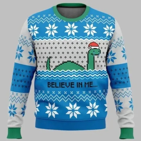 Discover The Loch Ness Monster Believe In Me Nessie Ugly Christmas Sweater