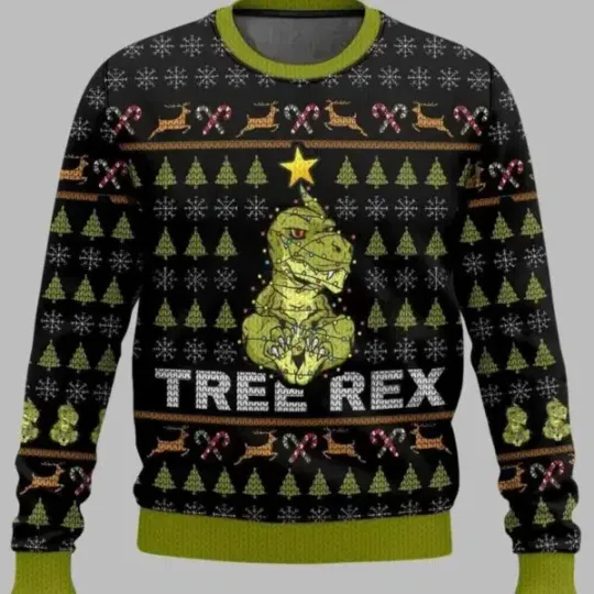 Discover Tree Rex Ugly Christmas Sweater