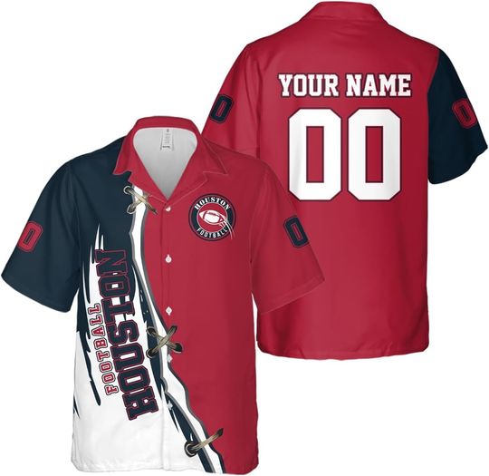 Discover Personalized Houston Football Team Texans Hawaiian Shirts for Men, Gift for Fan