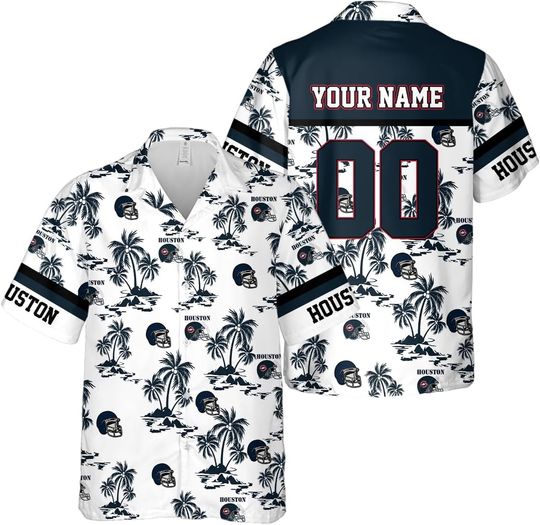 Discover Personalized Houston Football Team Texans Hawaiian Shirts for Men, Gift for Fan