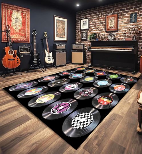 Discover Rock and Roll Music Rug - Hard Rock Band Carpet for Home & Living