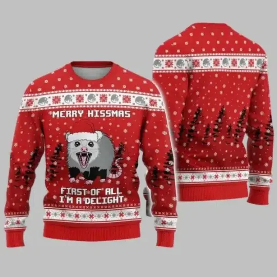 Discover Possum Opossum Ugly Christmas Sweater